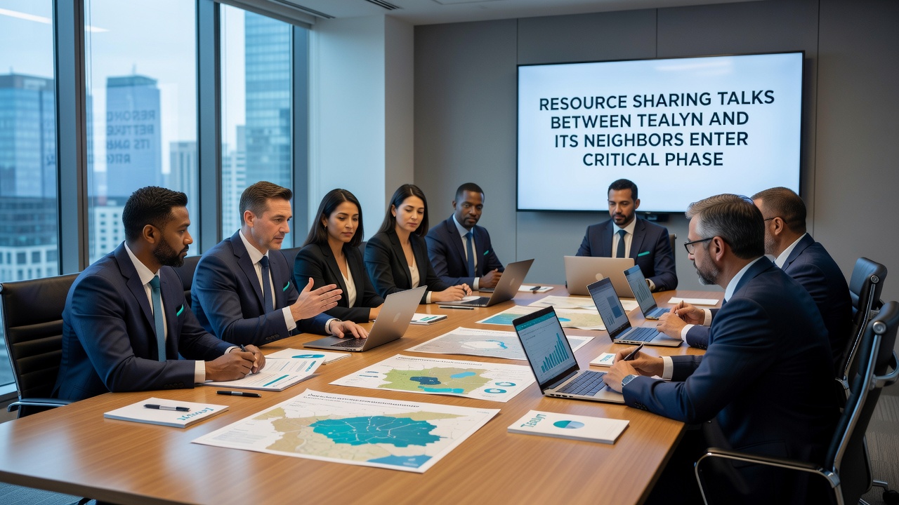 Technical experts analyze shared canal network data during resource talks